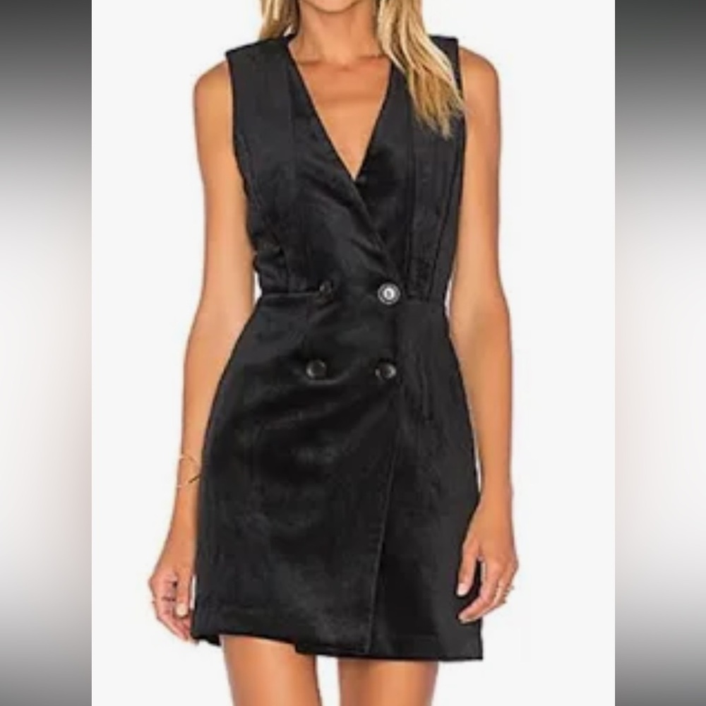 Black velvet tuxedo dress